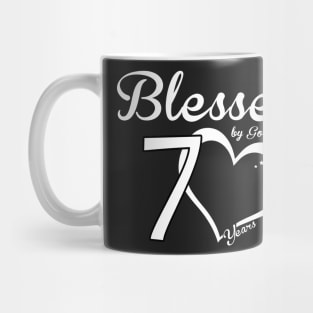 Blessed by god for 70 years Mug